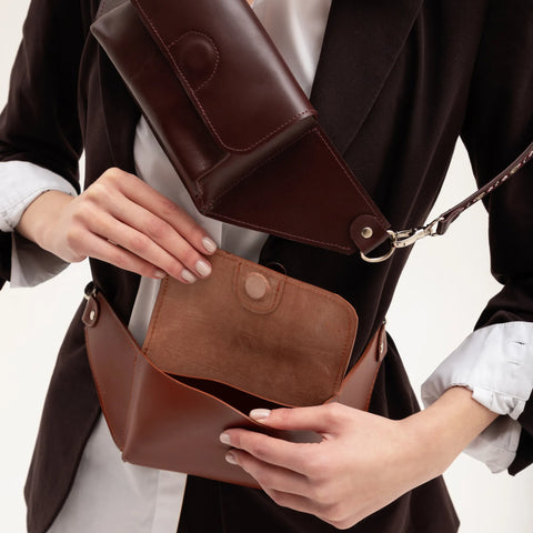 Leather Waist Bag Women