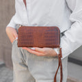 Leather Wallet with Wrist Strap