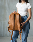 Leather Work Backpack