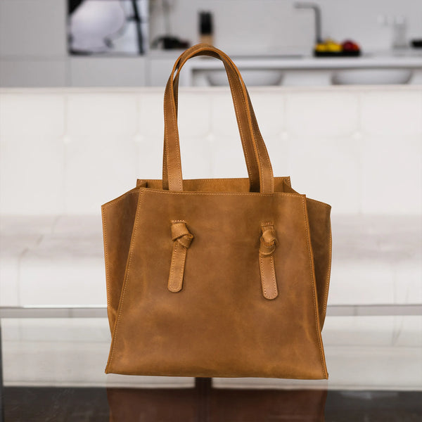Leather Work Tote