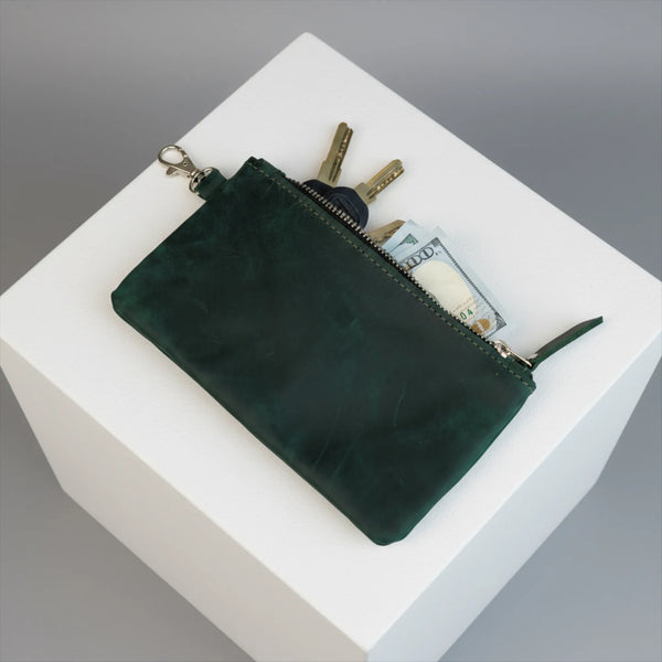Leather Zipper Pouch