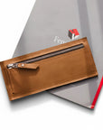 Slim Long Leather Wallet — Premium Personalized Handmade Leather Wallet | Pikore