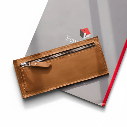 Slim Long Leather Wallet — Premium Personalized Handmade Leather Wallet | Pikore