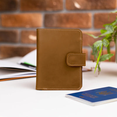 Mens Leather Passport Holder