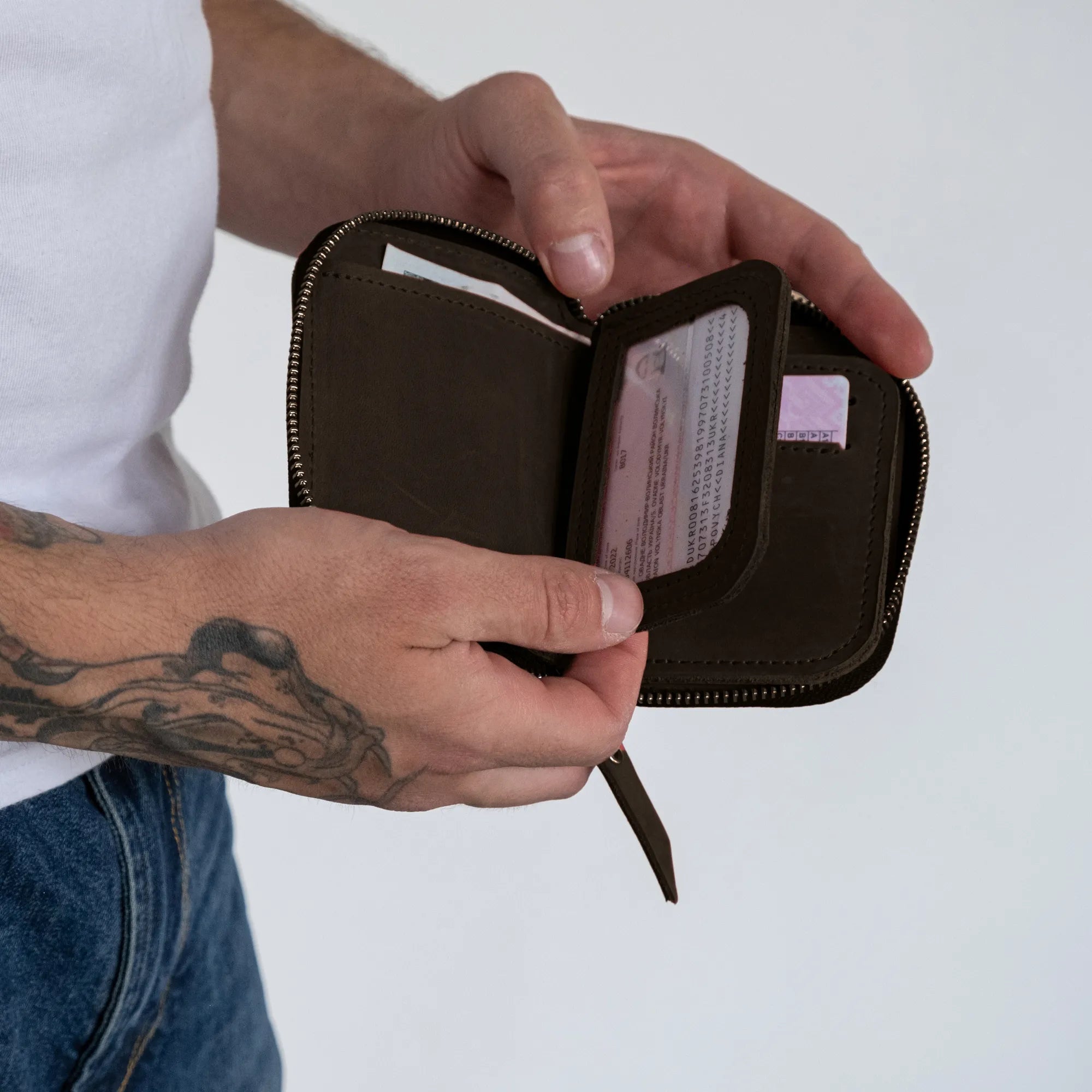 Mens Zipper Wallet