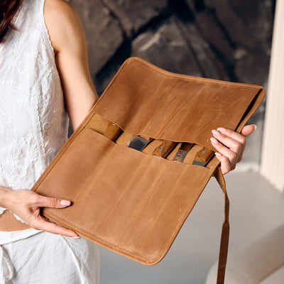 Monogrammed Knife Roll Case