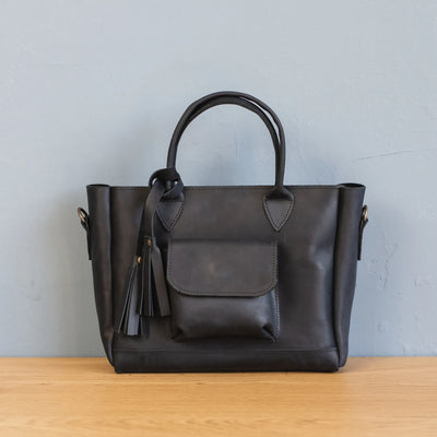 Monogrammed Leather Tote