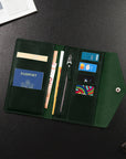 Monogrammed Leather Passport Holder
