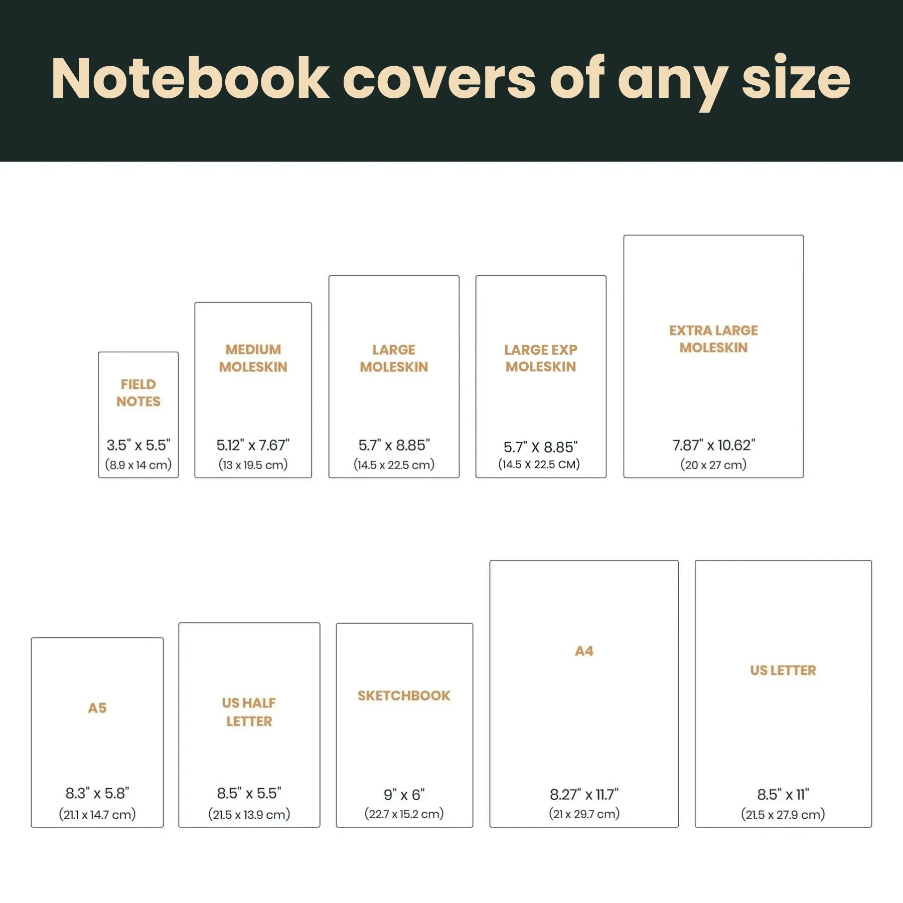 Notebook Covers Size Banner