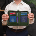 Passport Wallet with Zipper