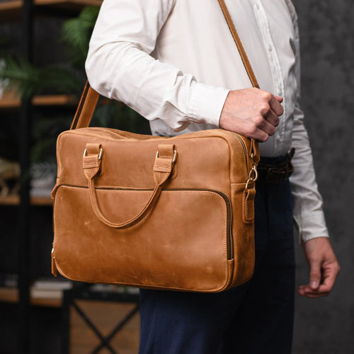 Personalized Leather Messenger Bags