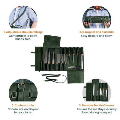 The Professional's Leather Knife Roll
