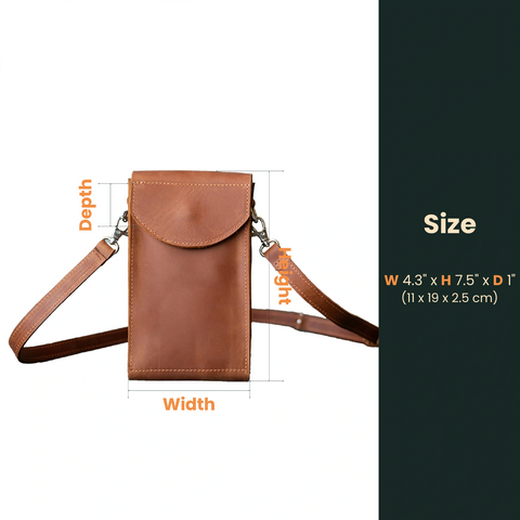 Leather Crossbody Phone Bag