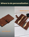 Snap Button Wallet Cambridge — Premium Personalized Handmade Leather Wallet | Pikore