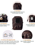 Leather Pet Backpack