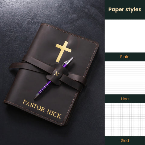 Personalized Leather Prayer Journal