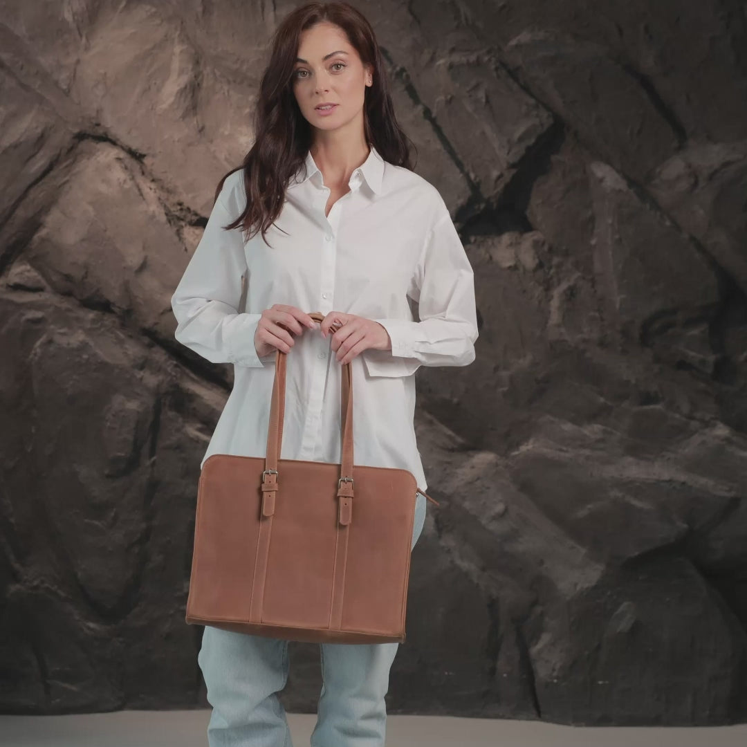 Leather Shoulder tote