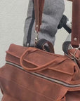 Leather Diaper Bag Backpack