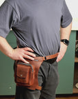 Leather Hip Pack with Thigh Strap