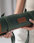 Premium Leather Knife Roll Bag