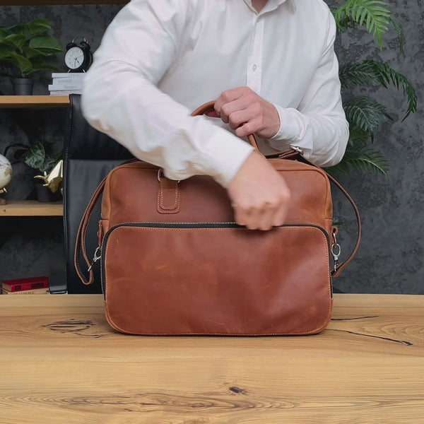 Mens Leather Computer Bag