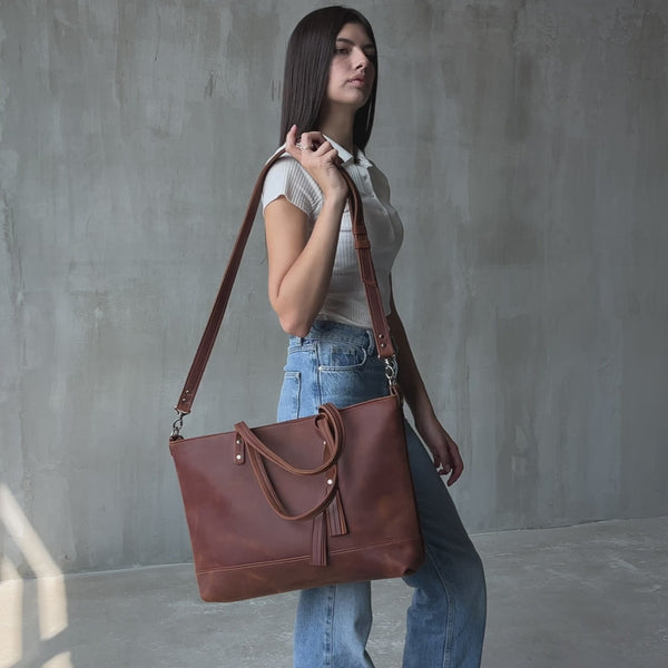 Leather Tote for Women