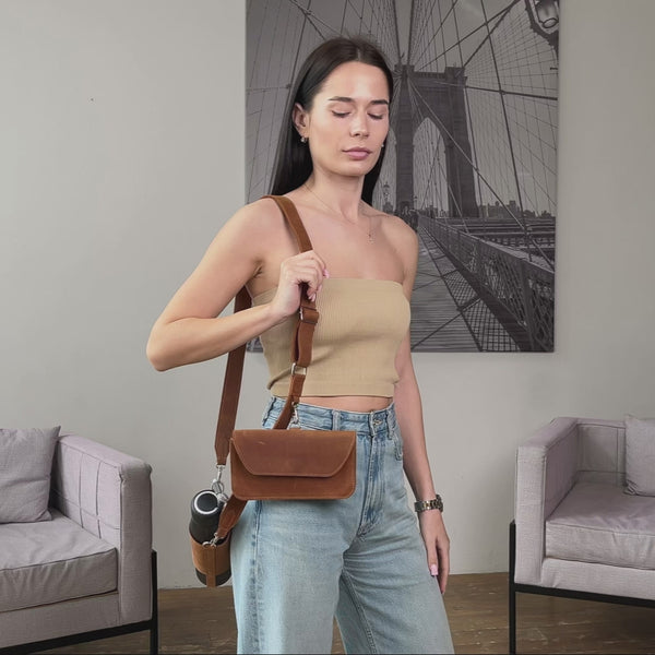 Leather Water Bottle Holder