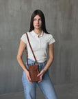 Leather Crossbody Phone Bag