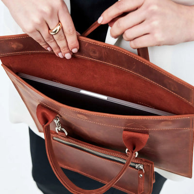 Real Leather Laptop Bag