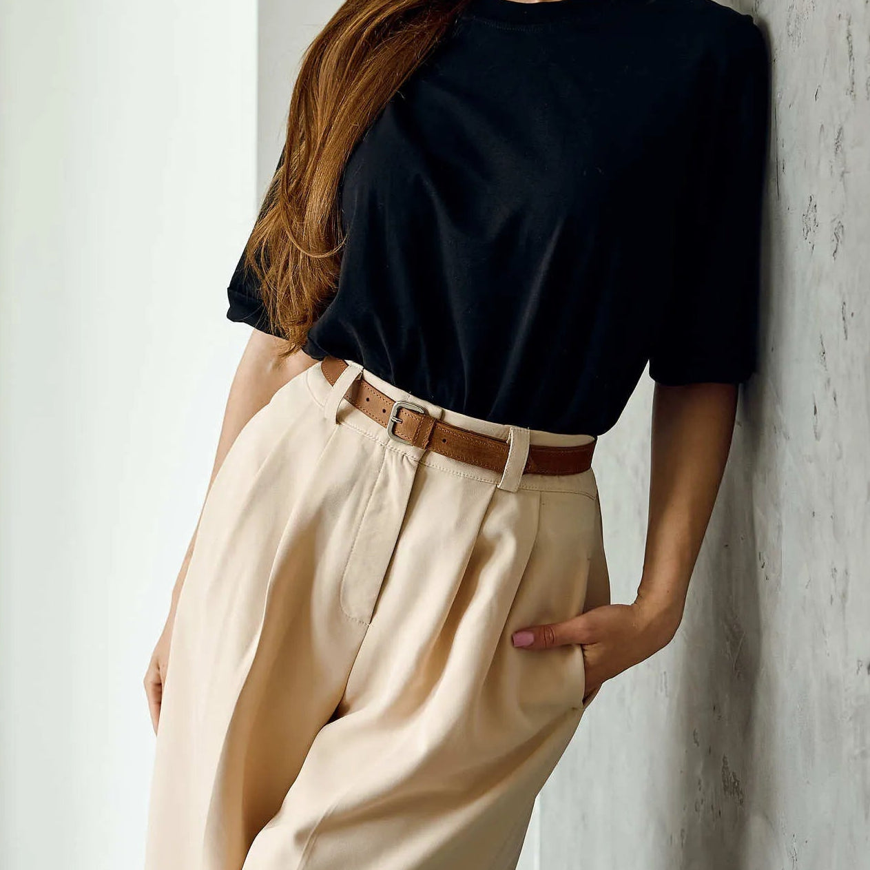 Slim Leather Belt