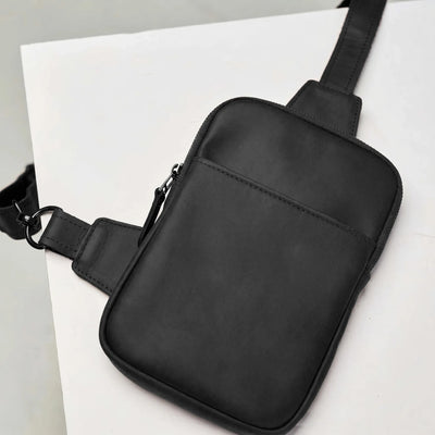 black leather sling backpack purse Leather Sling Bag - Best Sling Bag for Men