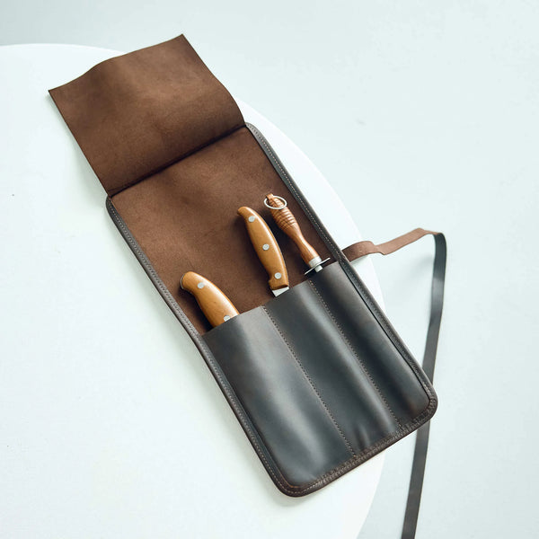 Small Leather Knife Roll