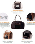 Leather Dog Carrier Bag