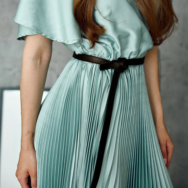 Thin Brown Knot Belt