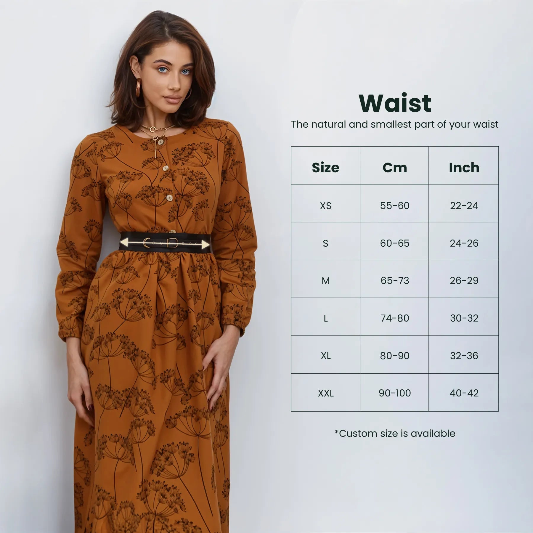Waist Belt Size Banner