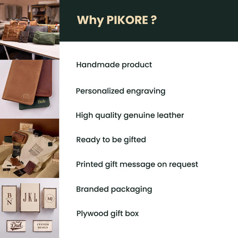 Leather Hanging Toiletry Bag - Pikore