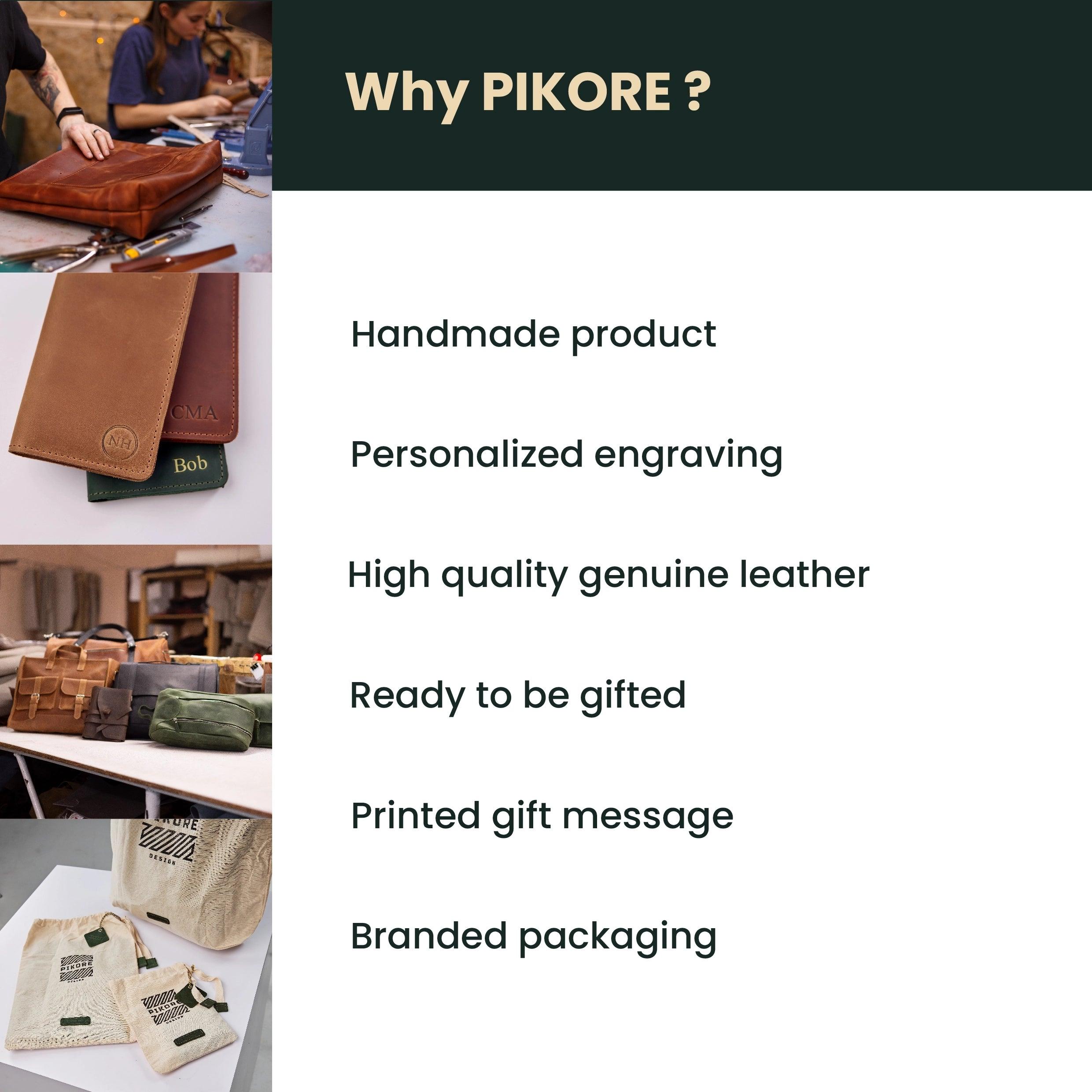 Personalized Leather Phone Belt Case - Pikore