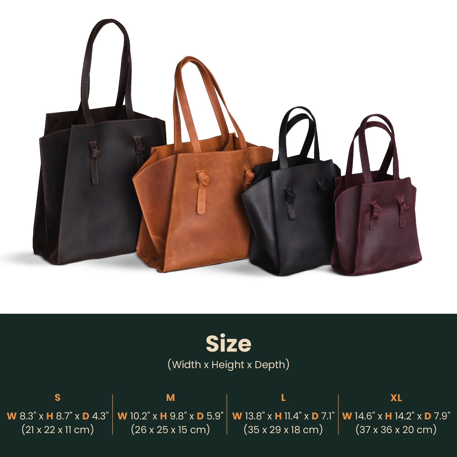 Womens Bag Size Banner