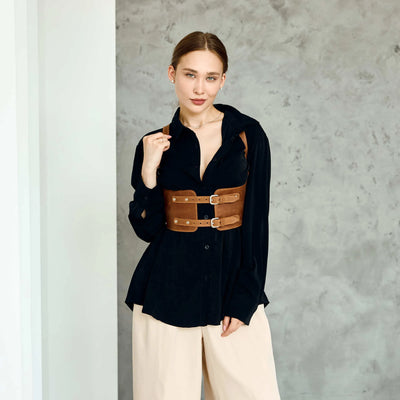 Womens Leather Harness Belt