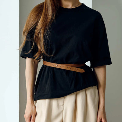 Womens Slim Leather Belt