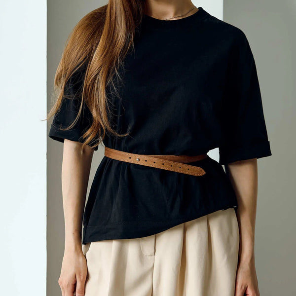 Womens Slim Leather Belt