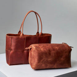 Woven Leather Shoulder Bag