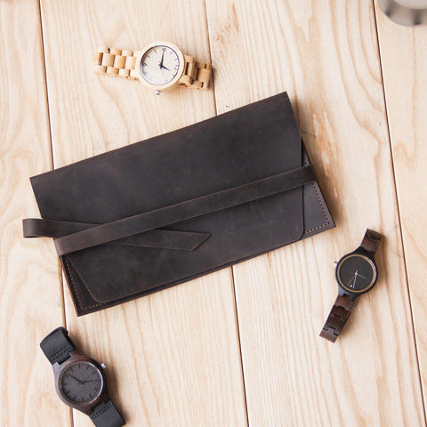 Leather Watch Case / Gift for present - Pikore